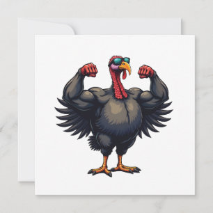 Faire-part Turquie Bodybuilding Thanksgiving Day Gym entraîne