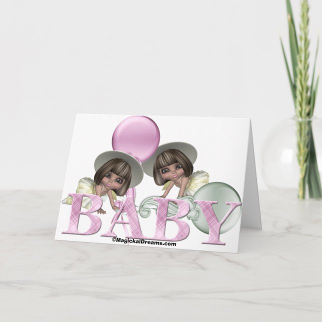 Faire-part twin girls, MagickalDreams.com (Devant)