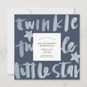 Faire-part Twinkle Twinkle Little Star Birth