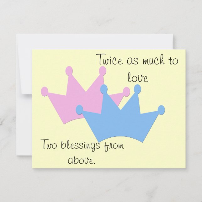 Faire-part Twins Boy and Girl ! (Devant)