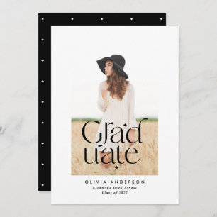 Faire-part Typographie moderne élégante photo audacieuse élég