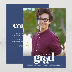 Faire-part Typographie moderne et audacieuse pour photo de re