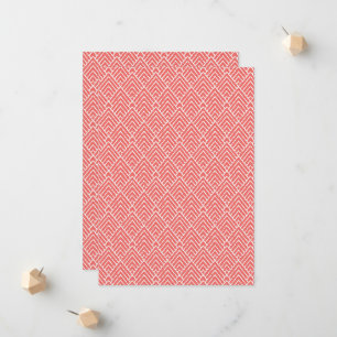 Faire-part un arrière - plan rouge et blanc avec un motif