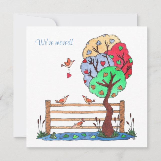 Faire-part Un endroit pour accrocher son coeur (Devant)