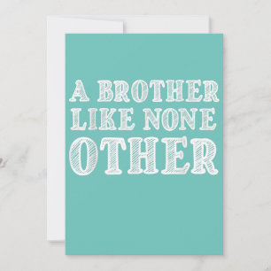 Faire-part Un frère comme aucun autre cadeau amusant de Valen