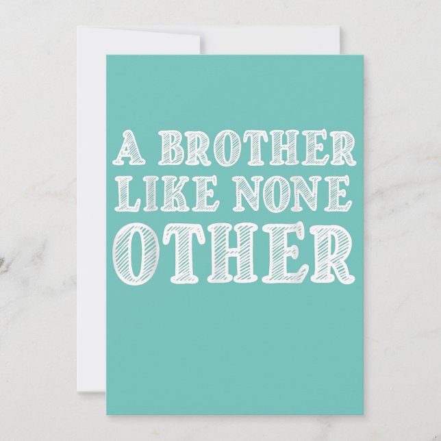 Faire-part Un Frère Comme Aucun Autre Drôle Valentines Cadeau (Devant)