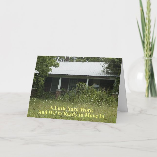 Faire-part Un petit travail de cour - Drôle changement d'adre (Devant)