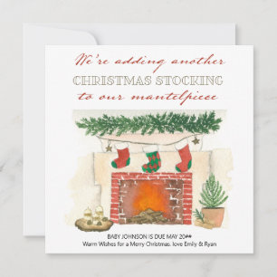 Faire-part Une autre photo de bas de Noël pour annoncer une g