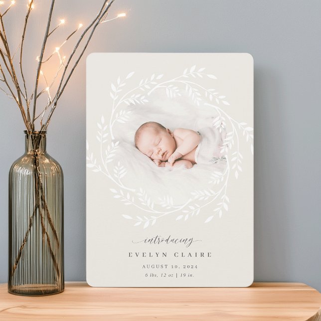 Faire-part Une Branche fraîche | Photo Naissance (Créateur téléchargé)