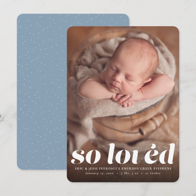 Faire-part Une photo bleue tellement aimée (Devant / Derrière)