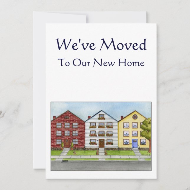 Faire-part Une rangée de maisons que nous avons déplacées Fai (Devant)