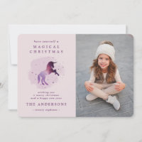 unicorne mignonne mauve magique