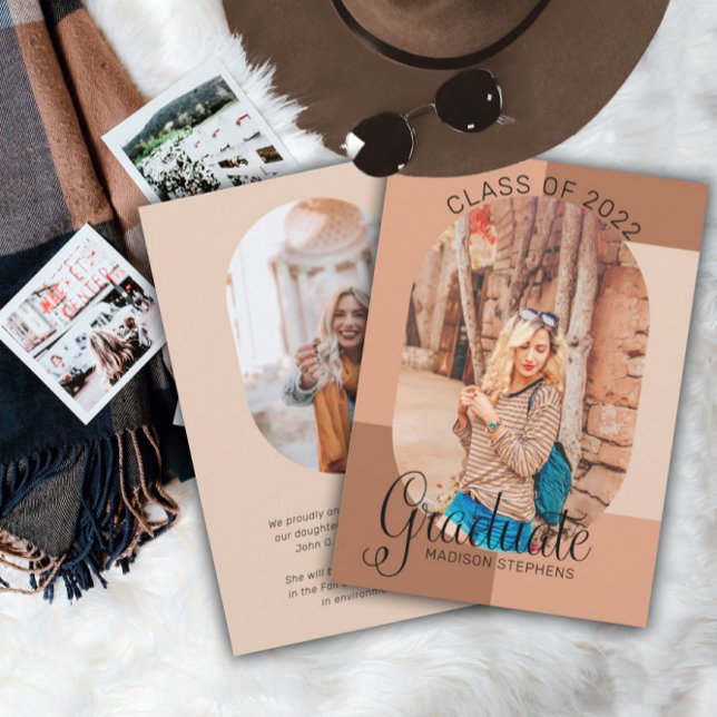 Faire-part Unique Classy Retro Diplôme de Photo Courbé (Créateur téléchargé)