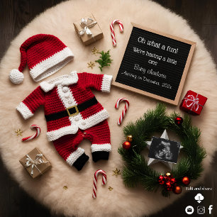 Faire-part unique de grossesse de Noël