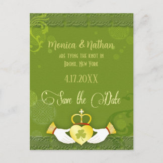 Faire-part unique de mariage irlandais "Save the D