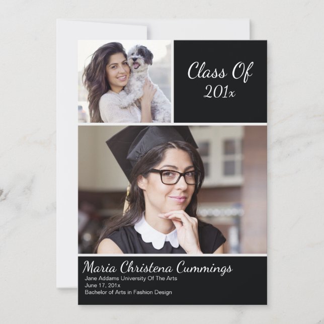 Faire-part universitaire exemplaire (Devant)