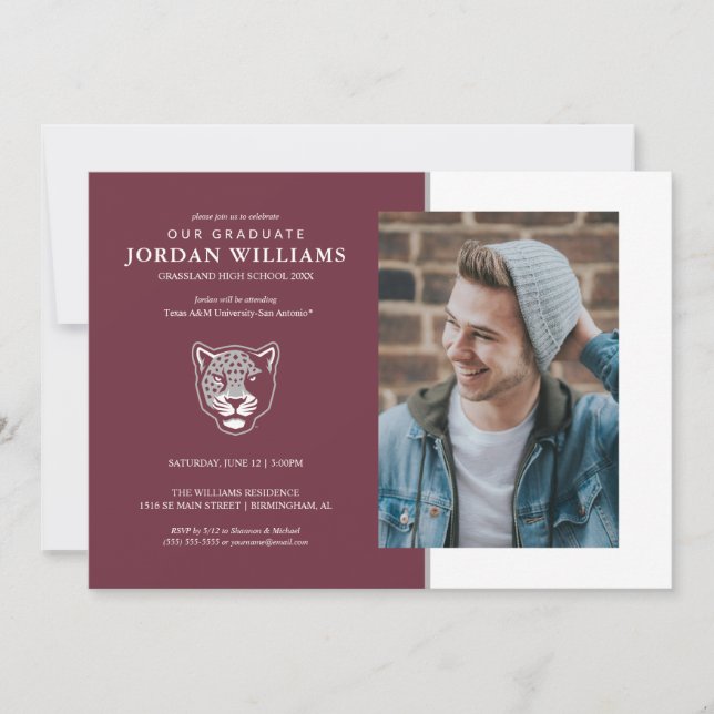 Faire-part Université Texas A&M de San Antonio | Jaguars (Devant)