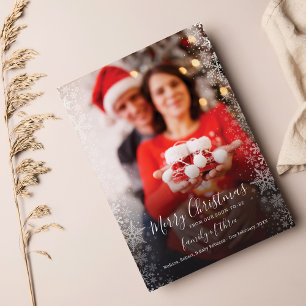 Faire-part Vacances de Noël Famille Photo Grossesse