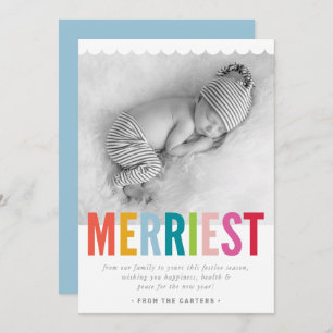 Faire-part VACANCES FAMILIALE PHOTO plus joyeuse couleur vive