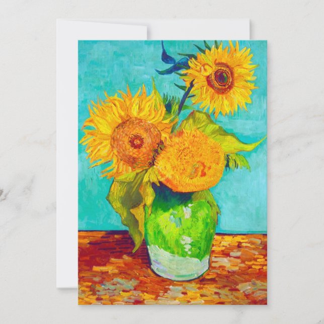Faire-part Van Gogh Sunflowers (Devant)