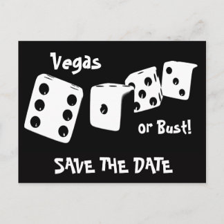 Faire-part Vegas ou buste Enregistrer la date carte postale