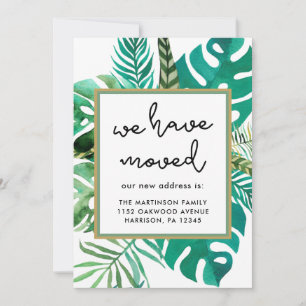 Faire-part Verdure Nous Avons Déménagé Déménagement Adresse F