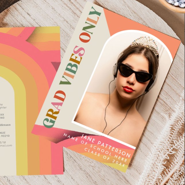 Faire-part vibes grises rétro (Créateur téléchargé)