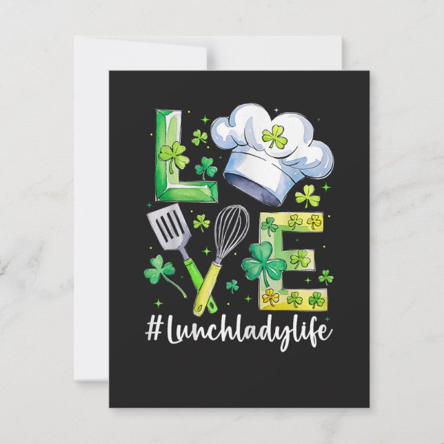 Faire-part  Vie de Dame de Cantine Joyeux St Patrick (Devant)