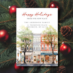 Faire-part Ville Charme Noël Nouvelle adresse