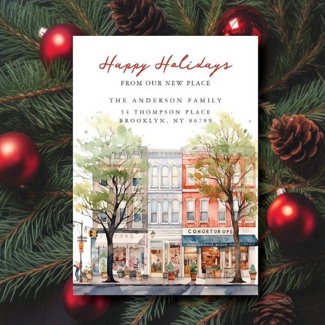 Faire-part Ville Charme Noël Nouvelle adresse (Créateur téléchargé)