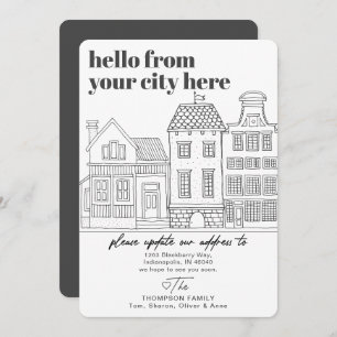 Faire-part Ville de destination moderne