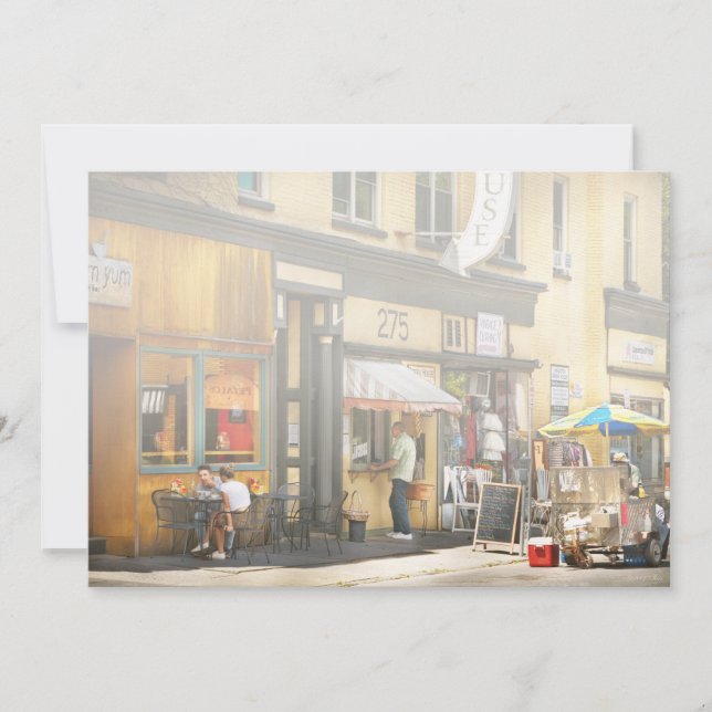 Faire-part Ville - Manger dans le quartier de Stockade (Devant)
