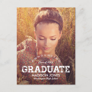 Faire-part vintage de graduation /Invitation