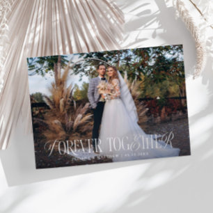 Faire-part Vintage Elegant Forever Ensemble Photo Mariage