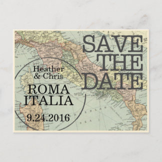 Faire-part Vintage Enregistrer la carte postale Date