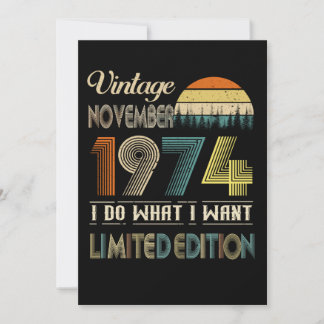 Faire-part Vintage novembre 1974 Ce que je veux Edition Limit