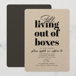 Faire-part Vivre encore hors des boîtes Déménager le Faire-pa