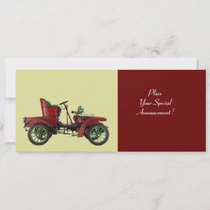 Faire-part VOITURE RETRO, RESTAURATION AUTOMATIQUE, noir