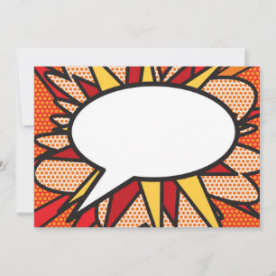 Faire-part Votre Bulle de Texte de Message Amusant Bande Dess