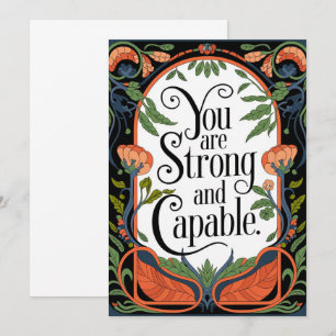 Faire-part Vous êtes fort et capable Citation Inspirationnell