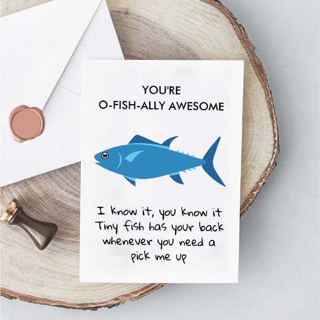 Faire-part Vous êtes O Fish Ally Awesome Funny work bestie ca (You're O Fish Ally Awesome Funny work bestie card)