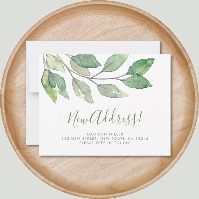 Faire-part Watercolor New Address Moving (Créateur téléchargé)