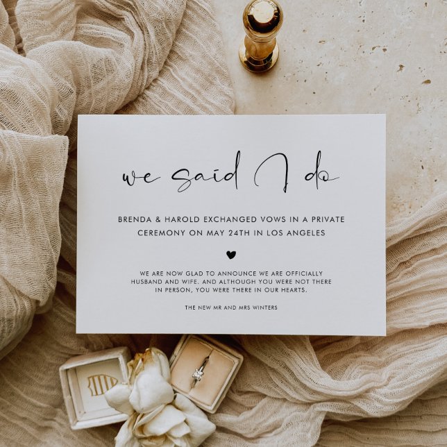 Faire-part We Said I Do Wedding (Créateur téléchargé)