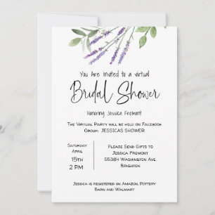 Faire-part Wedding shower virtuel de mariage Facebook