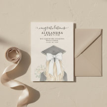 Whimsical Calligraphy Graduation Bow Photo