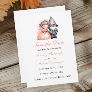 Faire-part Whimsical Gnome Woodland Garden Wedding Date de sa