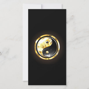 Faire-part Yin Yang or sur noir