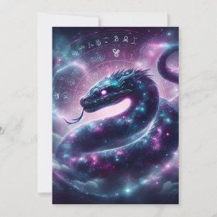 Faire-part Zodiaque Galaxie du Serpent Cosmique Astrologie