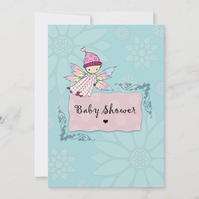 Faire petite invitation pour Baby Shower de bébé f (Devant)