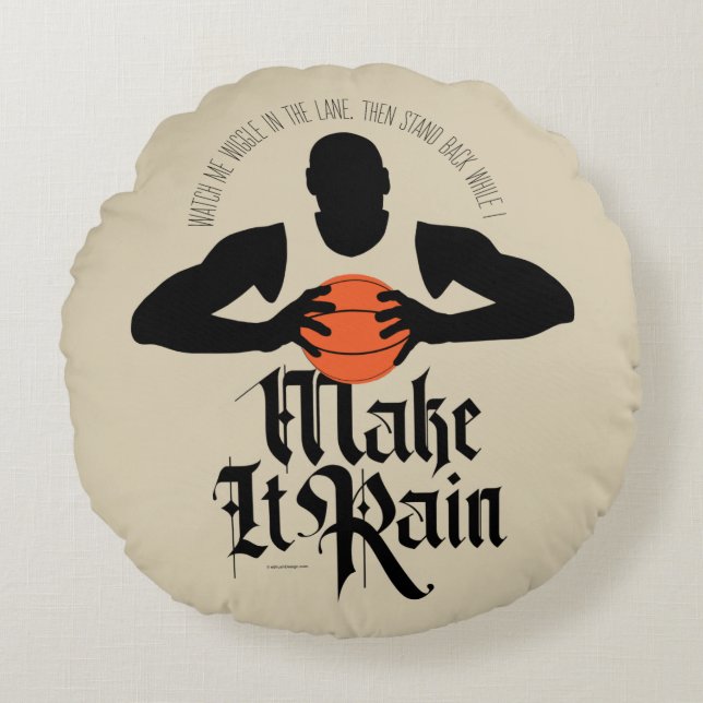 Faire pleuvoir (Basketball) Coussin rond (Devant)